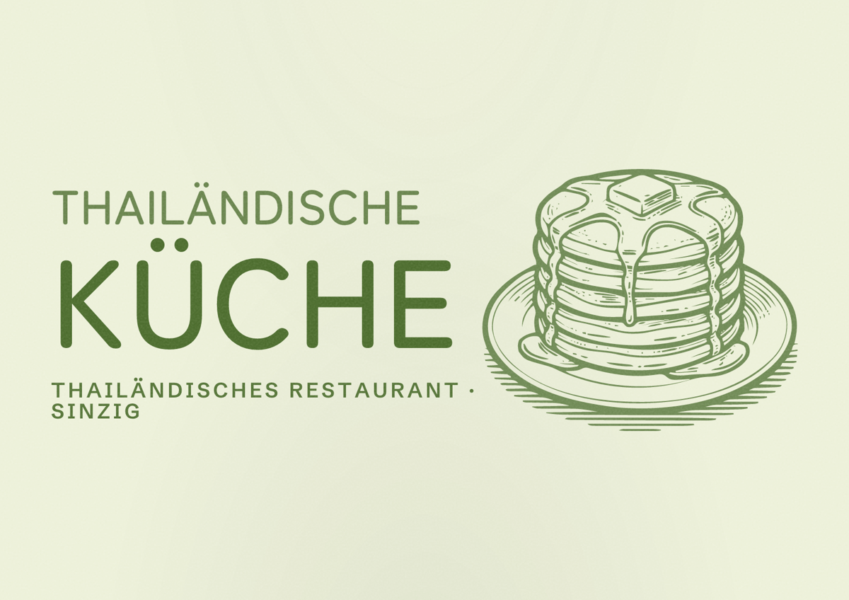 Illustriertes Poster von Thailändische Küche, Thailändisches Restaurant in Sinzig