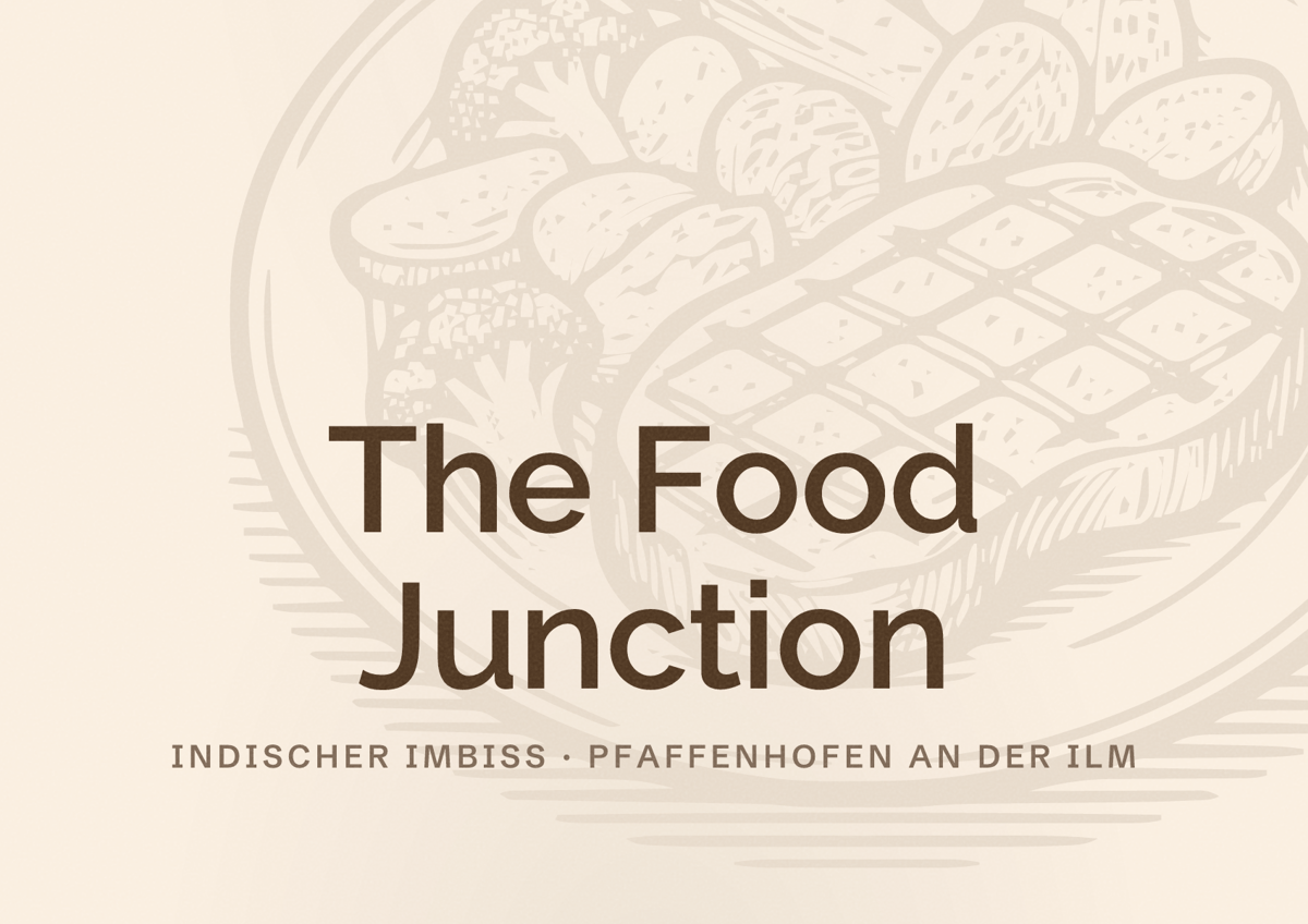 Illustriertes Poster von The Food Junction, Indischer Imbiss in Pfaffenhofen an der Ilm