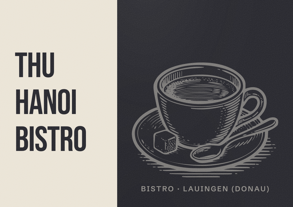 Illustriertes Poster von Thu Hanoi Bistro, Bistro in Lauingen (Donau)