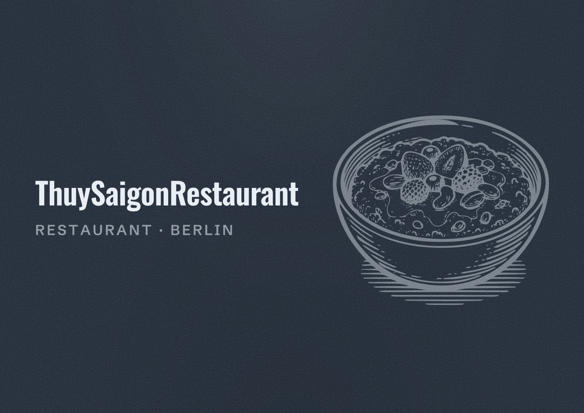 Illustriertes Poster von ThuySaigonRestaurant, Restaurant in Berlin