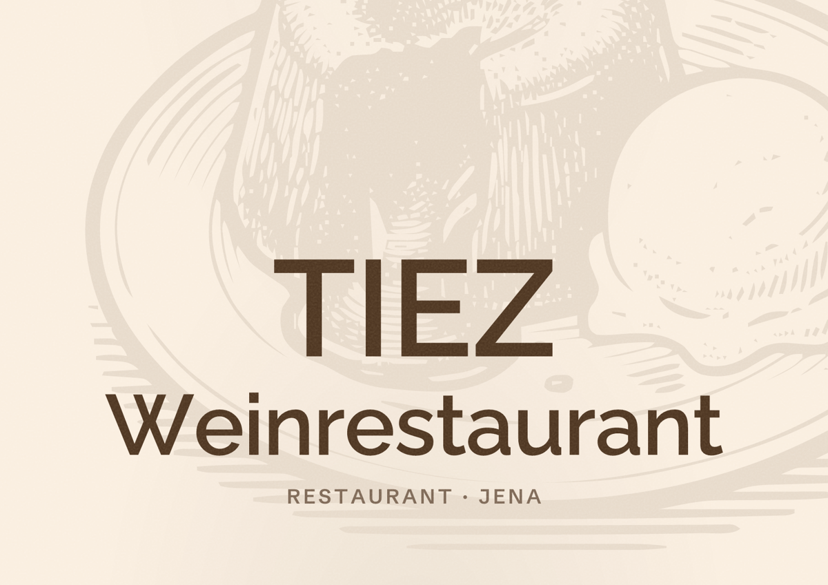 Illustriertes Poster von TIEZ Weinrestaurant, Restaurant in Jena