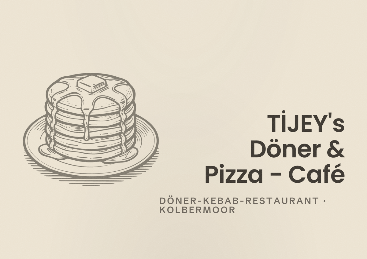 Illustriertes Poster von TİJEY's Döner & Pizza - Café, Döner-Kebab-Restaurant in Kolbermoor
