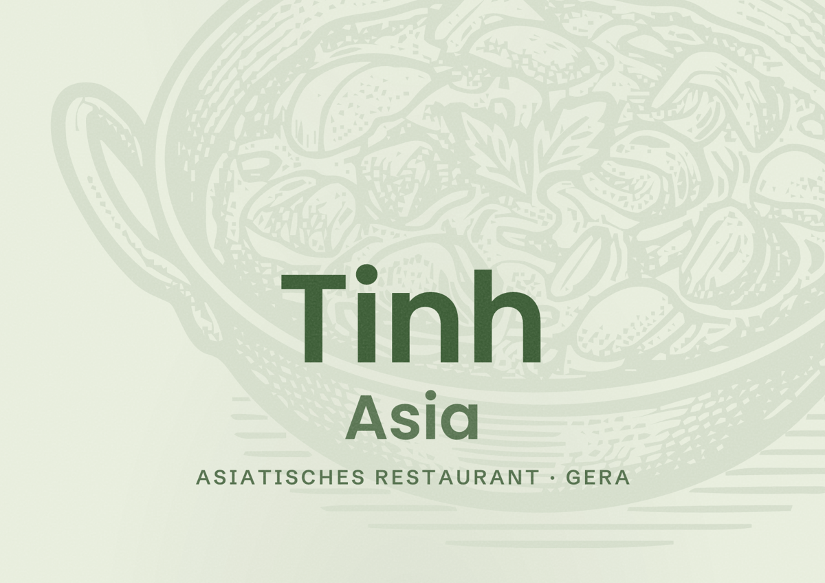Illustriertes Poster von Tinh Asia, Asiatisches Restaurant in Gera