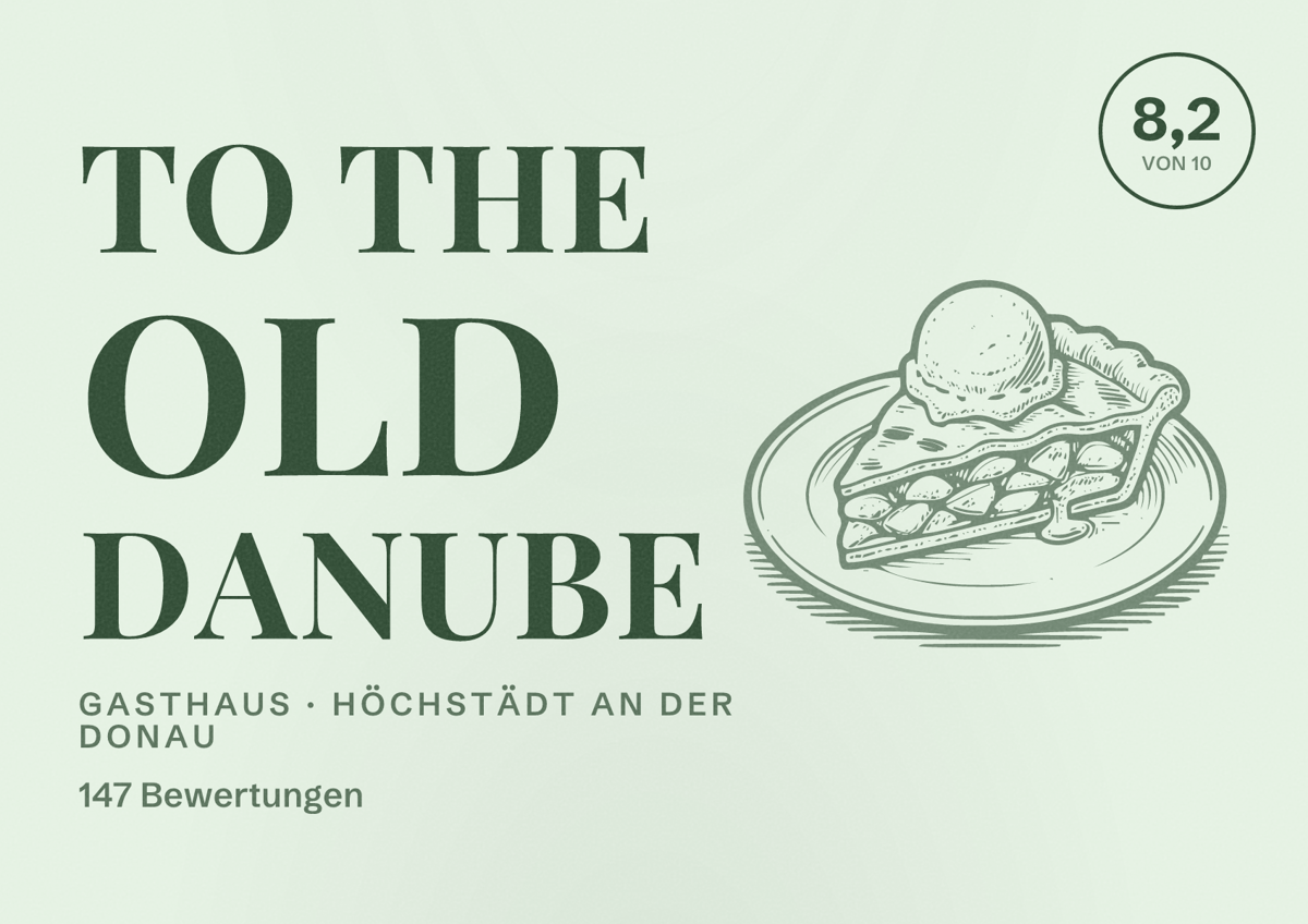 Illustriertes Poster von To the old Danube, Gasthaus in Höchstädt an der Donau: Bewertung 8,2 von 10 aus 147 Bewertungen