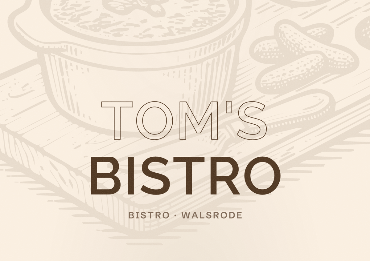 Illustriertes Poster von Tom's Bistro, Bistro in Walsrode