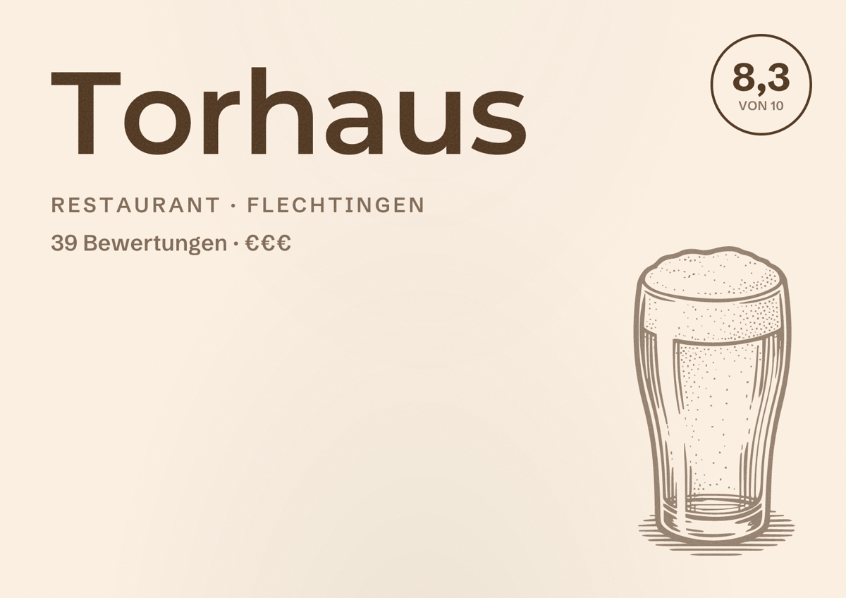 Illustriertes Poster von Torhaus, Restaurant in Flechtingen: Bewertung 8,3 von 10 aus 39 Bewertungen, Preisniveau €€€