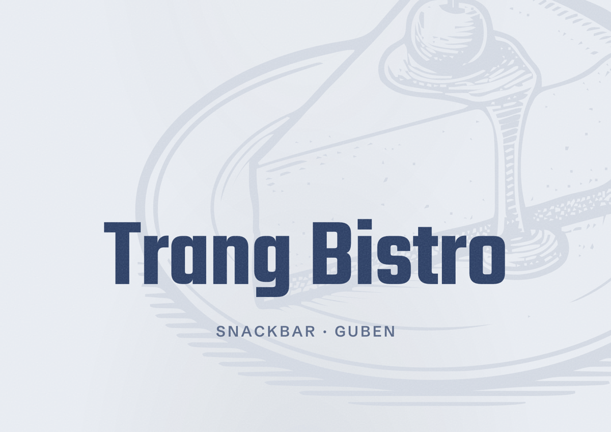 Illustriertes Poster von Trang Bistro, Snackbar in Guben