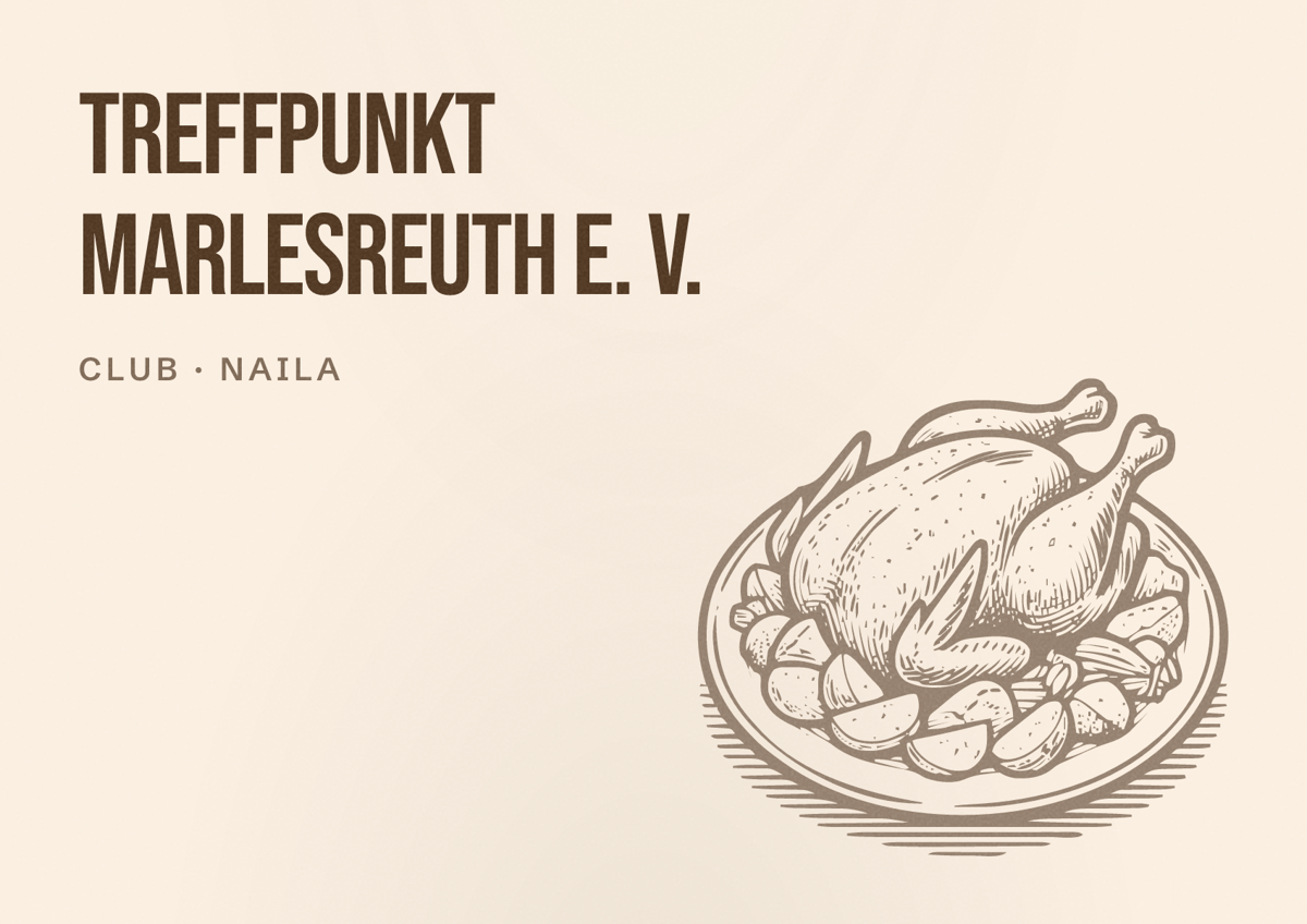 Illustriertes Poster von Treffpunkt Marlesreuth e. V., Club in Naila