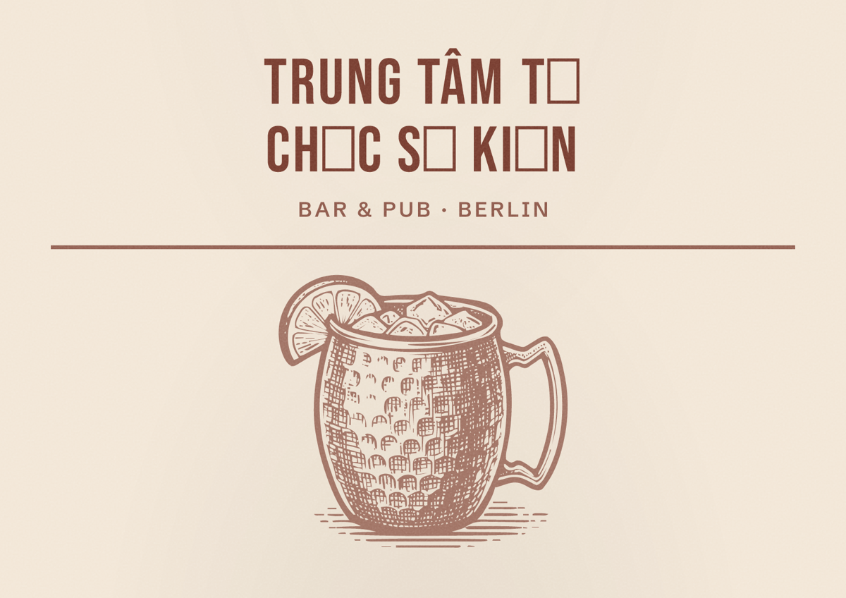 Illustriertes Poster von Trung Tâm Tổ Chức Sự Kiện, Bar & Pub in Berlin