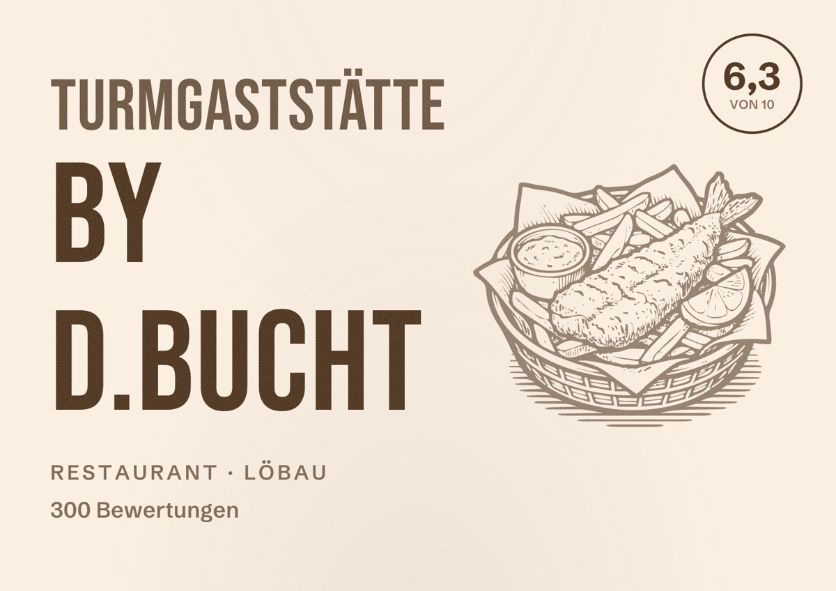 Illustriertes Poster von Turmgaststätte by D.Bucht, Restaurant in Löbau: Bewertung 6,3 von 10 aus 300 Bewertungen