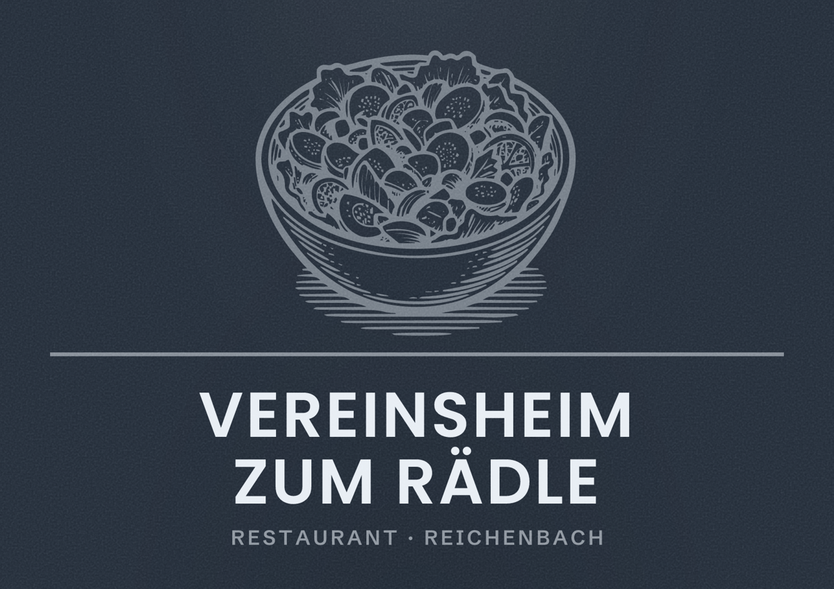 Illustriertes Poster von Vereinsheim Zum Rädle, Restaurant in Reichenbach