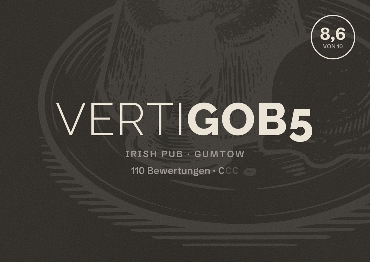 Illustriertes Poster von VertigoB5, Irish Pub in Gumtow: Bewertung 8,6 von 10 aus 110 Bewertungen, Preisniveau €