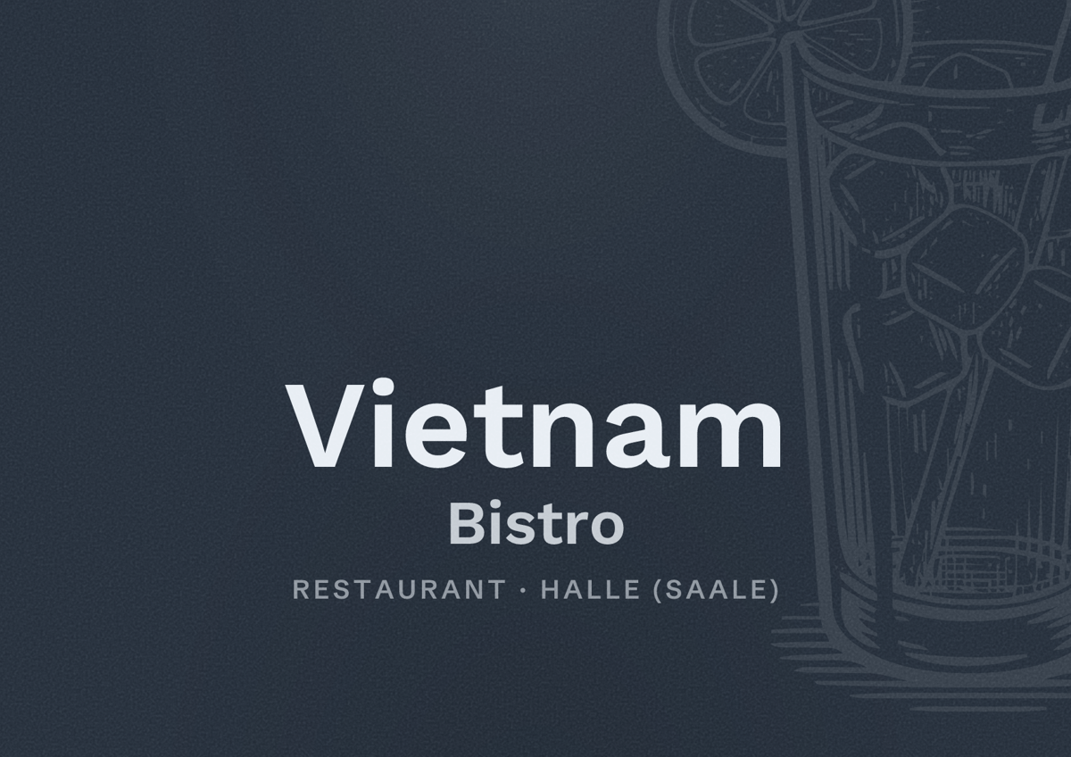 Illustriertes Poster von Vietnam Bistro, Restaurant in Halle (Saale)