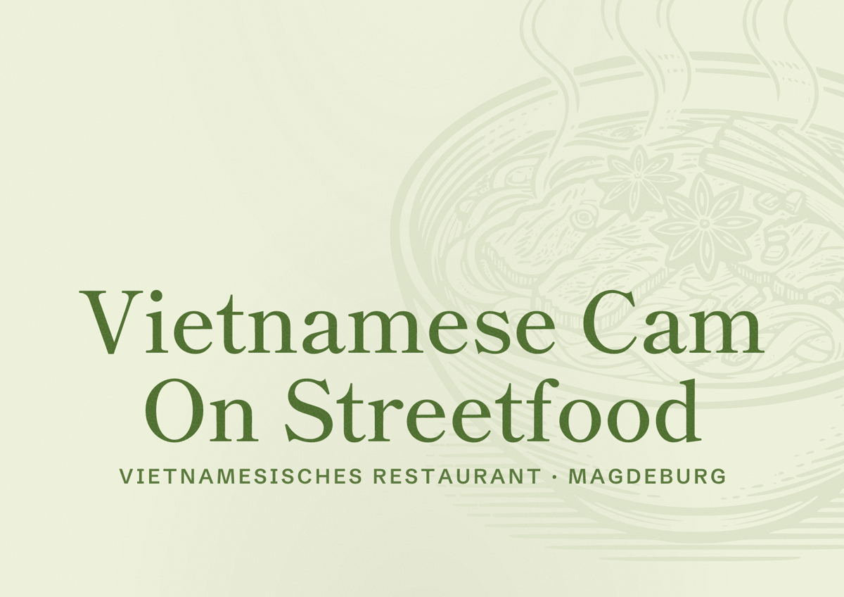 Illustriertes Poster von Vietnamese Cam On Streetfood, Vietnamesisches Restaurant in Magdeburg