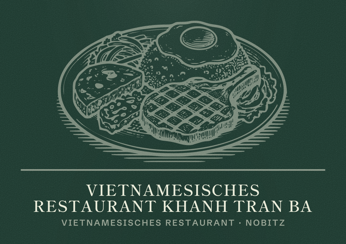 Illustriertes Poster von Vietnamesisches Restaurant Khanh Tran Ba, Vietnamesisches Restaurant in Nobitz