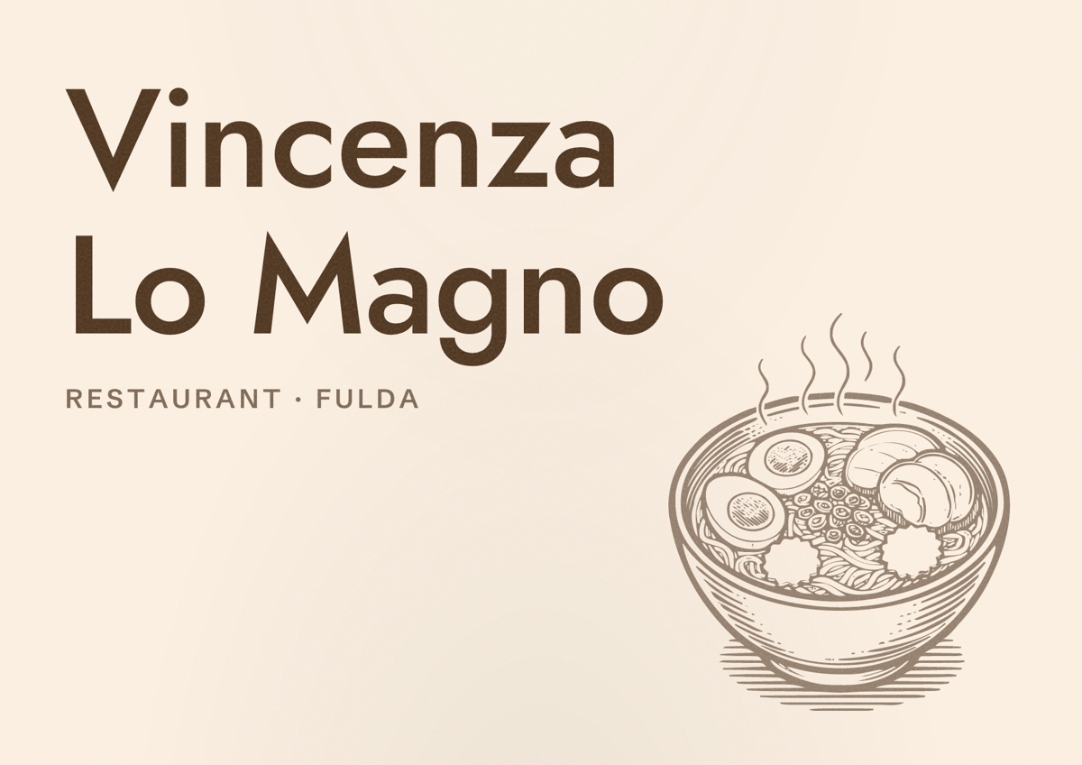 Illustriertes Poster von Vincenza Lo Magno, Restaurant in Fulda