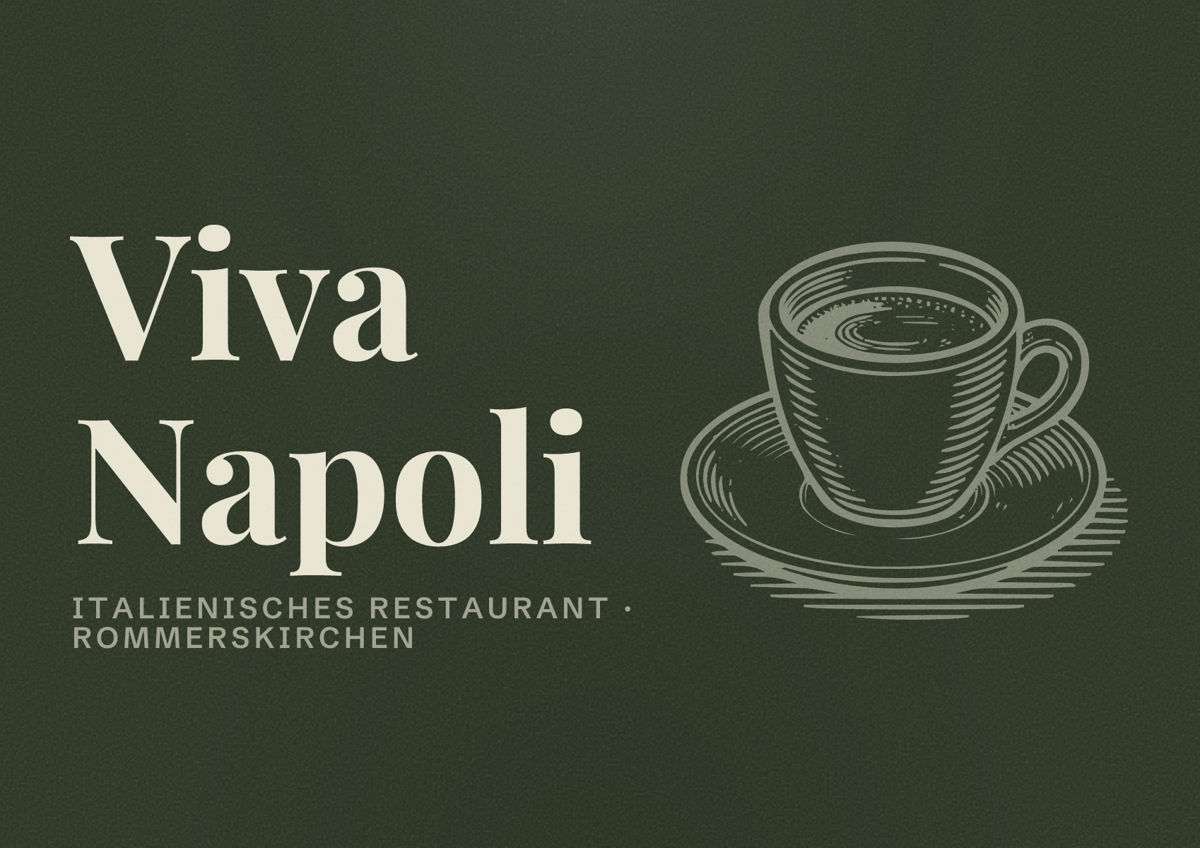 Illustriertes Poster von Viva Napoli, Italienisches Restaurant in Rommerskirchen