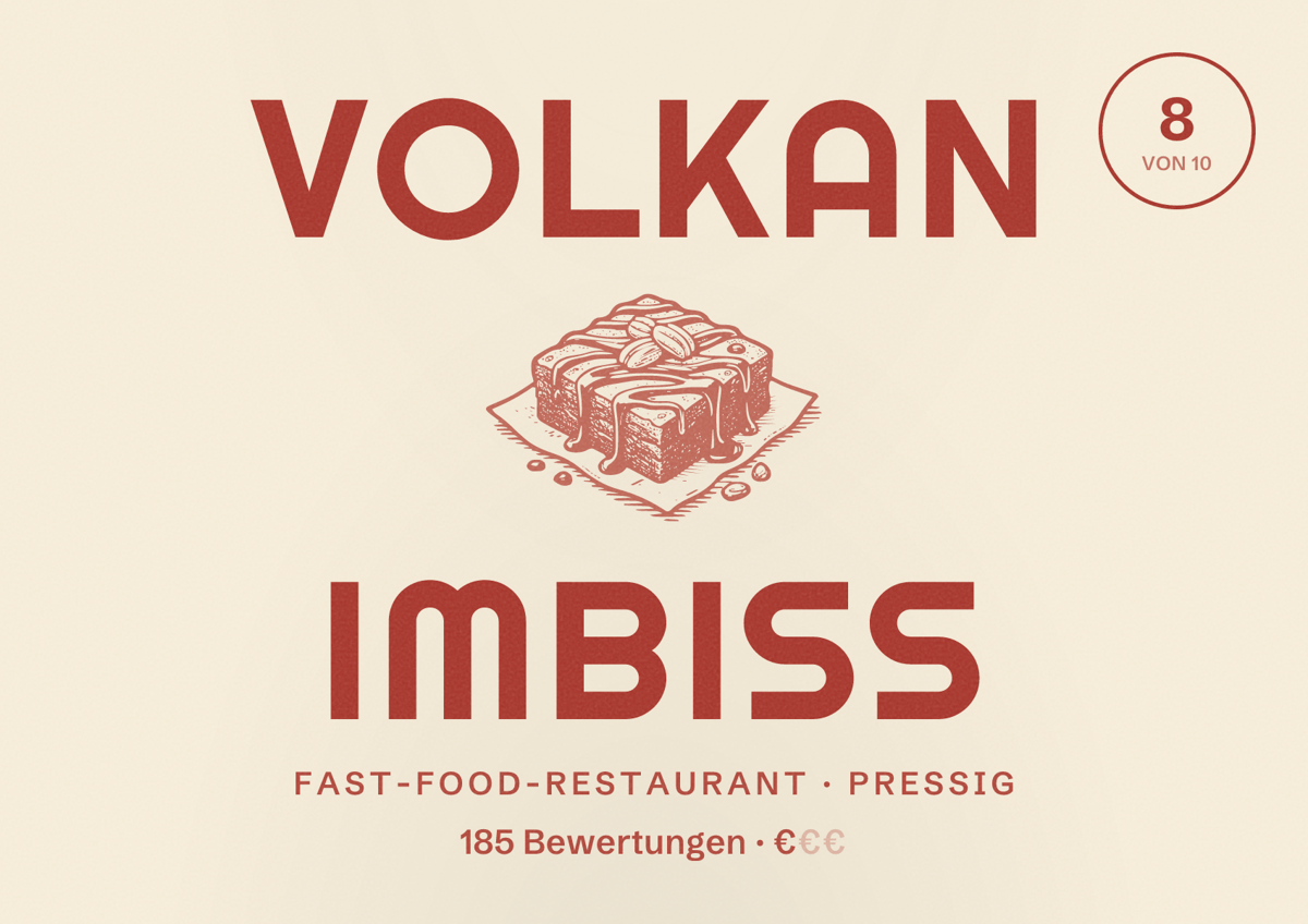 Illustriertes Poster von Volkan Imbiss, Fast-Food-Restaurant in Pressig: Bewertung 8 von 10 aus 185 Bewertungen, Preisniveau €