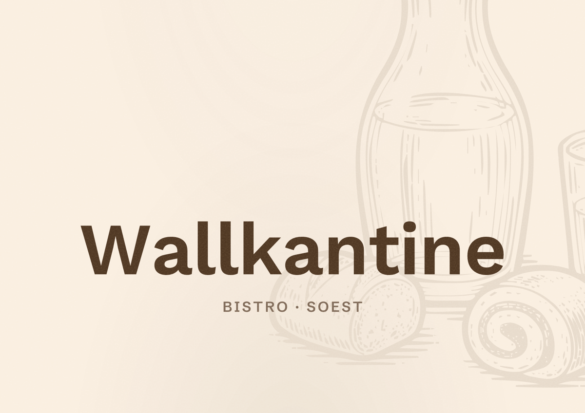 Illustriertes Poster von Wallkantine, Bistro in Soest
