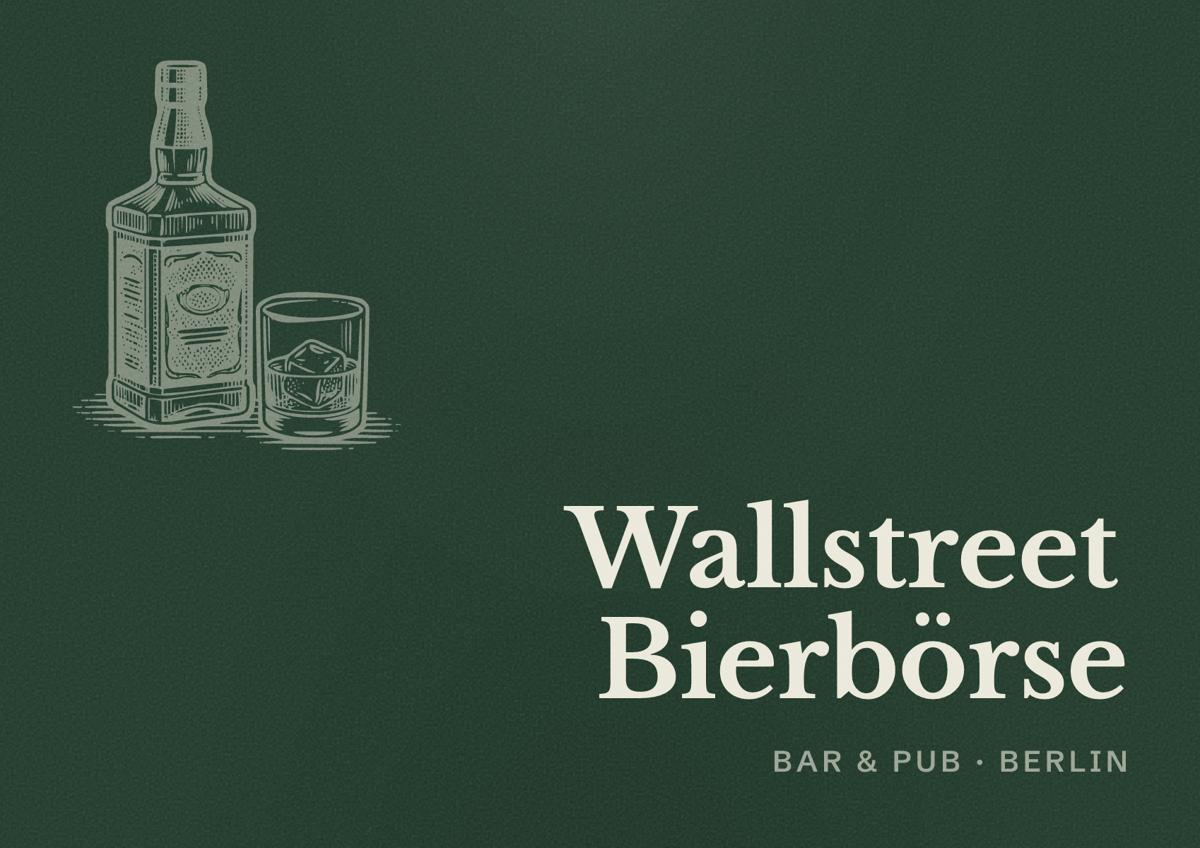 Illustriertes Poster von Wallstreet Bierbörse, Bar & Pub in Berlin