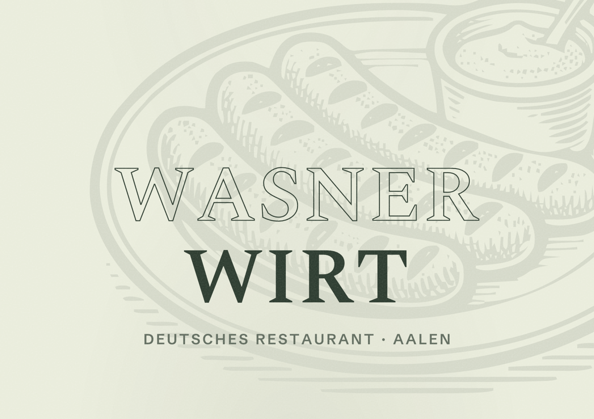 Illustriertes Poster von Wasner Wirt, Deutsches Restaurant in Aalen