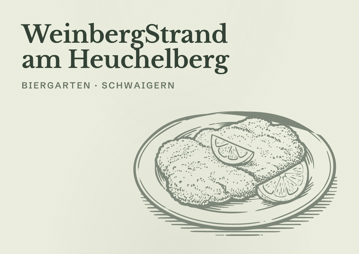 Illustriertes Poster von WeinbergStrand am Heuchelberg, Biergarten in Schwaigern
