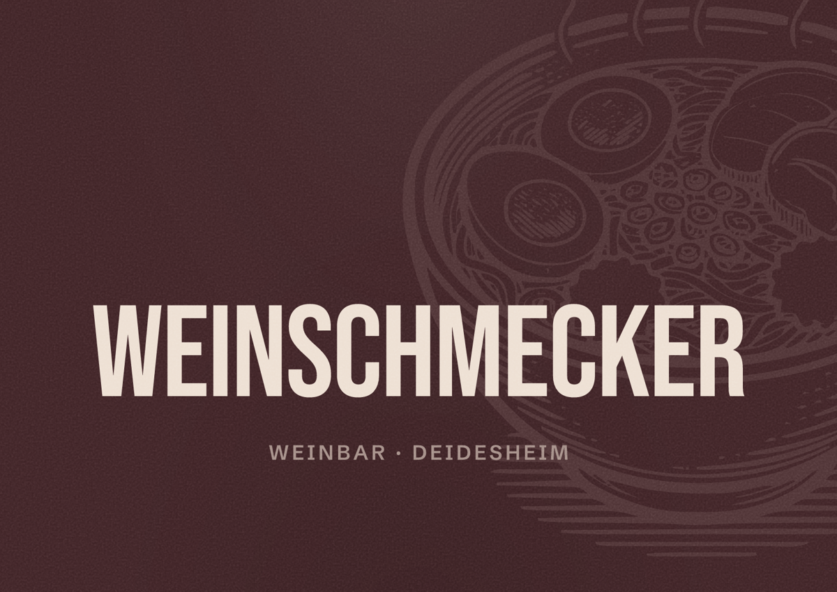 Illustriertes Poster von Weinschmecker, Weinbar in Deidesheim