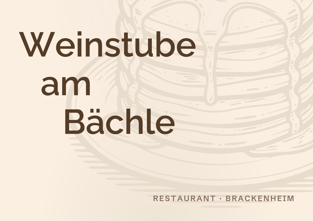 Illustriertes Poster von Weinstube am Bächle, Restaurant in Brackenheim