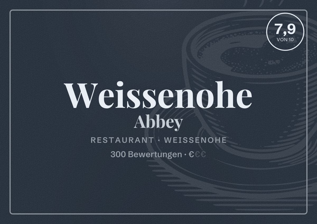 Illustriertes Poster von Weissenohe Abbey, Restaurant in Weißenohe: Bewertung 7,9 von 10 aus 300 Bewertungen, Preisniveau €