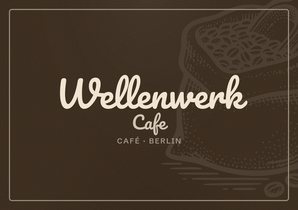 Illustriertes Poster von Wellenwerk Cafe, Café in Berlin