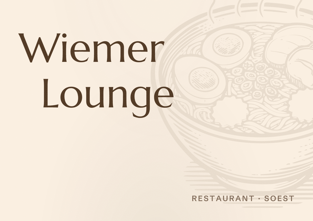 Illustriertes Poster von Wiemer Lounge, Restaurant in Soest