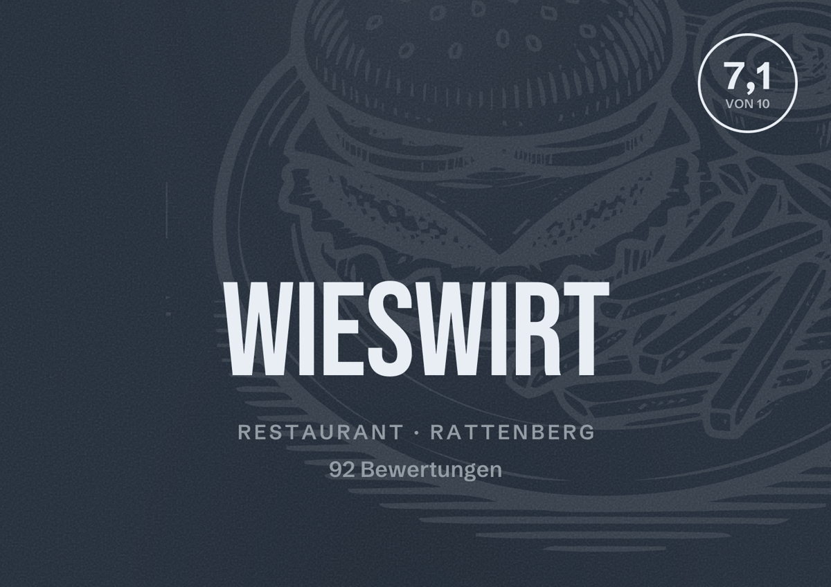 Illustriertes Poster von WiesWirt, Restaurant in Rattenberg: Bewertung 7,1 von 10 aus 92 Bewertungen