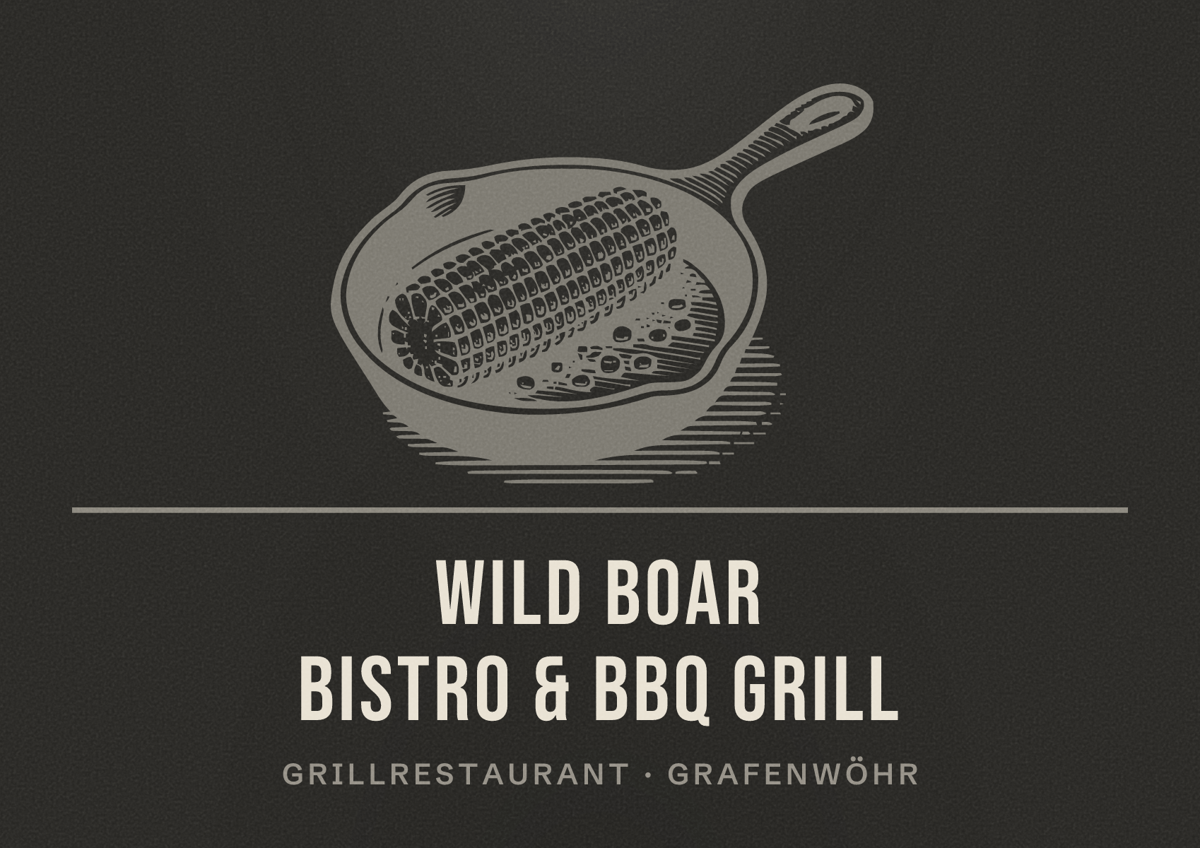 Illustriertes Poster von Wild Boar Bistro & BBQ Grill, Grillrestaurant in Grafenwöhr