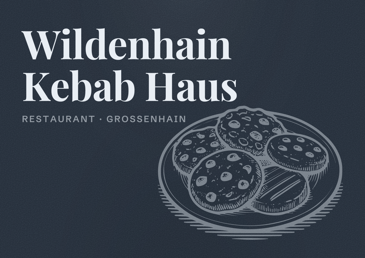 Illustriertes Poster von Wildenhain Kebab Haus, Restaurant in Großenhain