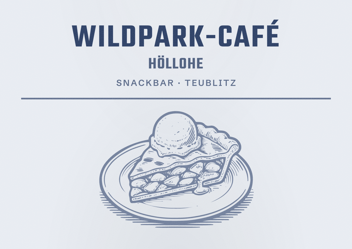 Illustriertes Poster von Wildpark-Café Höllohe, Snackbar in Teublitz