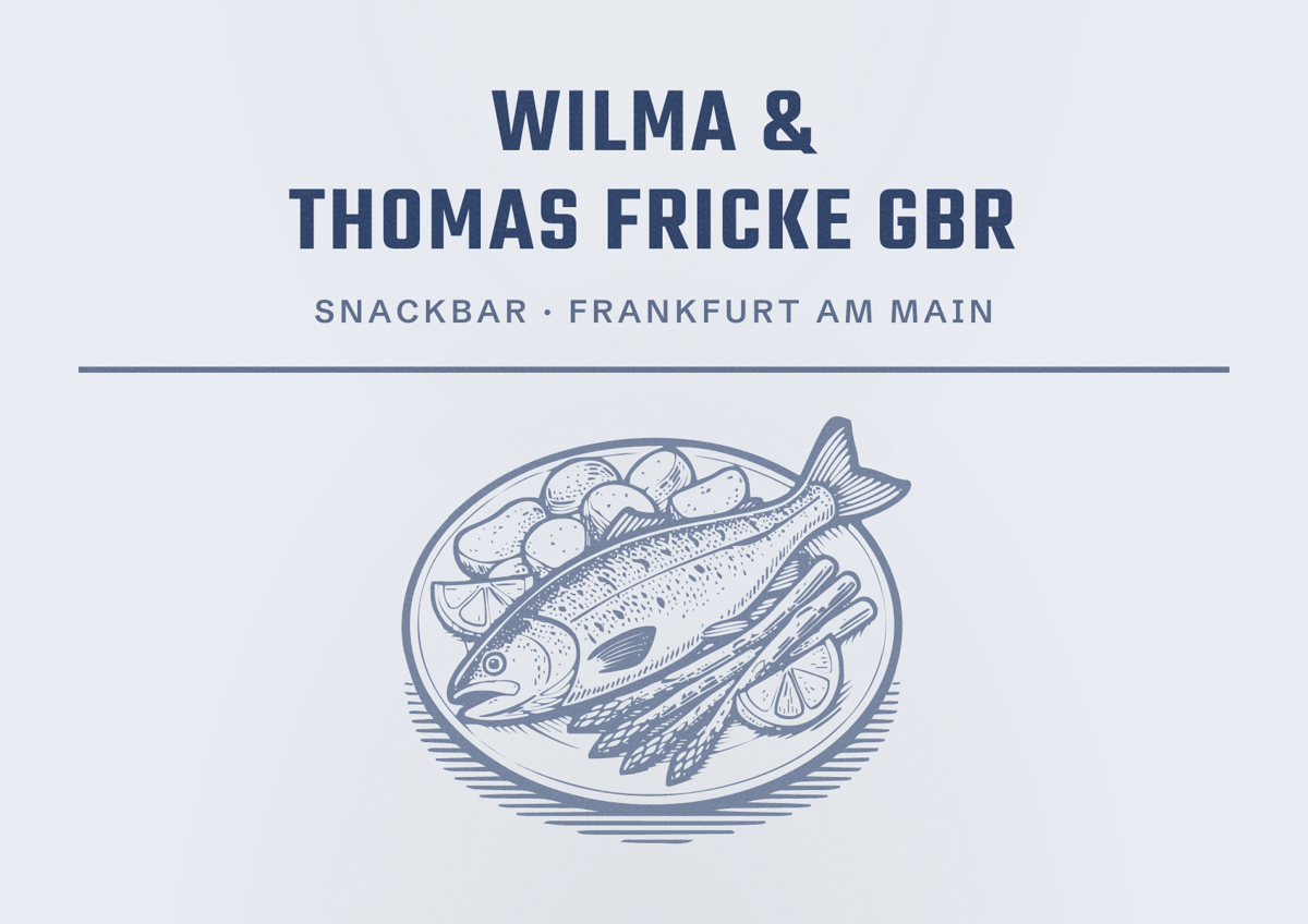 Illustriertes Poster von Wilma & Thomas Fricke GbR, Snackbar in Frankfurt am Main