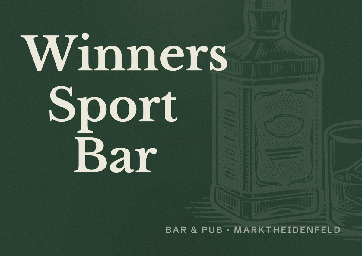 Illustriertes Poster von Winners Sport Bar, Bar & Pub in Marktheidenfeld