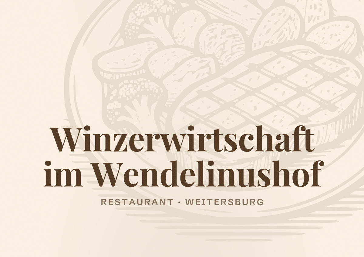 Illustriertes Poster von Winzerwirtschaft im Wendelinushof, Restaurant in Weitersburg