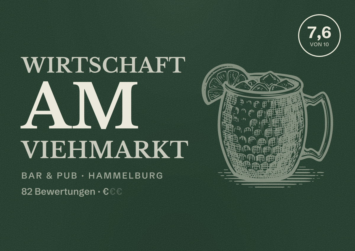 Illustriertes Poster von Wirtschaft am Viehmarkt, Bar & Pub in Hammelburg: Bewertung 7,6 von 10 aus 82 Bewertungen, Preisniveau €