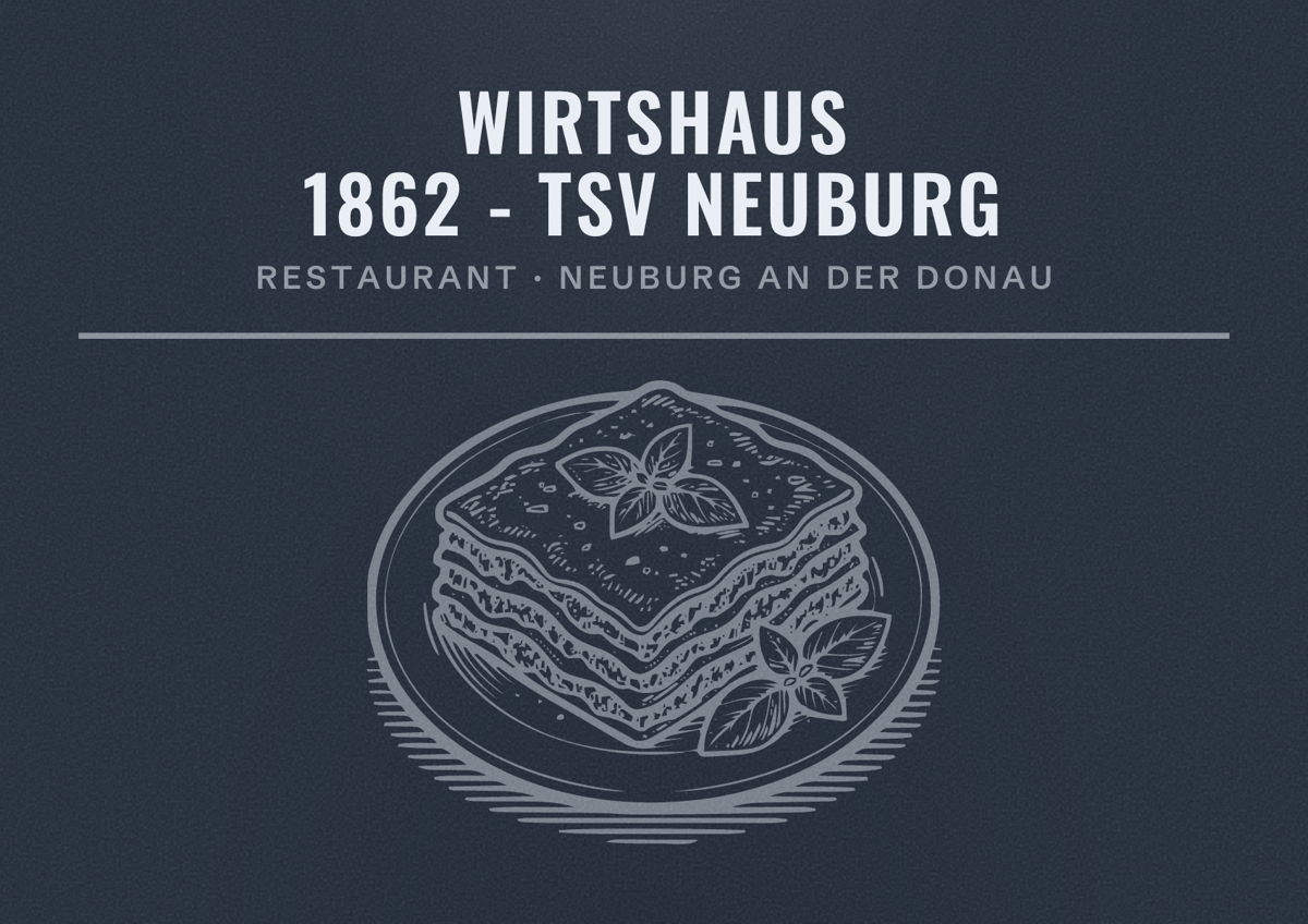 Illustriertes Poster von Wirtshaus 1862 - TSV Neuburg, Restaurant in Neuburg an der Donau