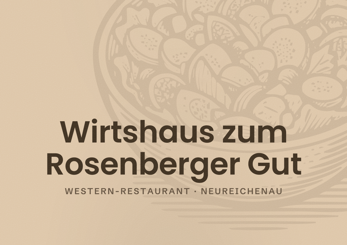 Illustriertes Poster von Wirtshaus zum Rosenberger Gut, Western-Restaurant in Neureichenau