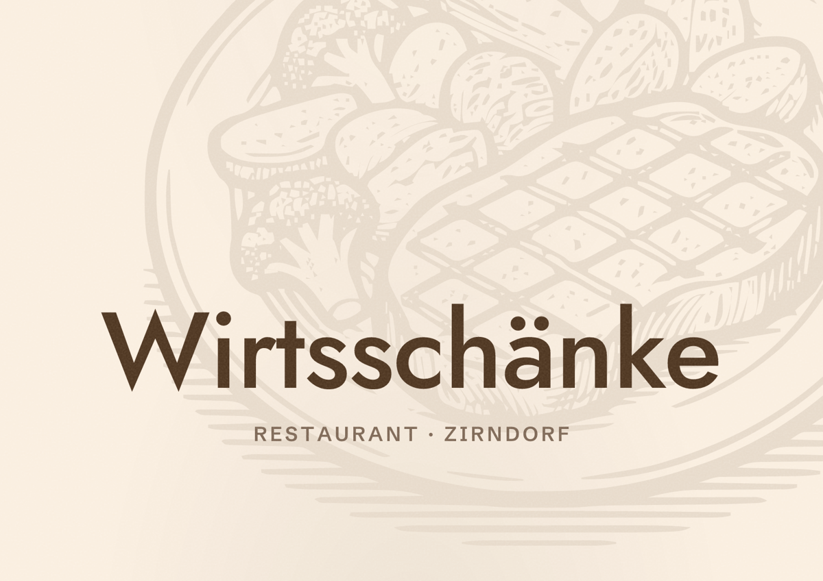 Illustriertes Poster von Wirtsschänke, Restaurant in Zirndorf