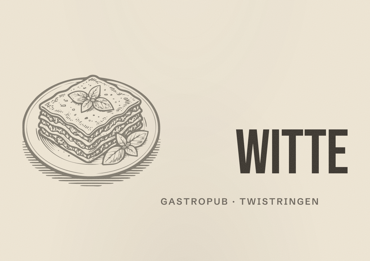 Illustriertes Poster von Witte, Gastropub in Twistringen