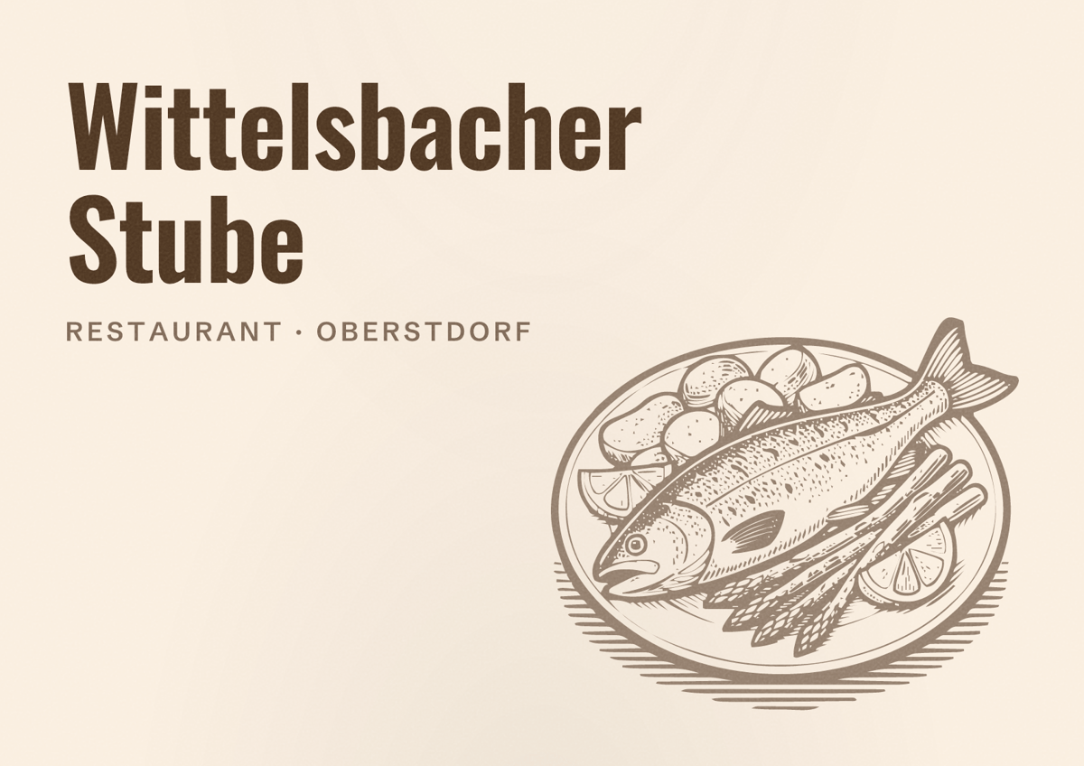 Illustriertes Poster von Wittelsbacher Stube, Restaurant in Oberstdorf