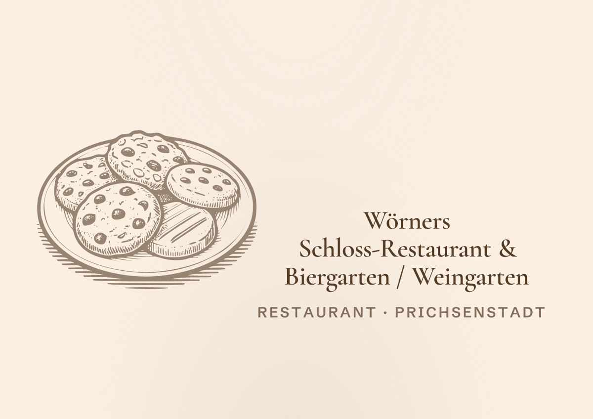 Illustriertes Poster von Wörners Schloss-Restaurant & Biergarten / Weingarten, Restaurant in Prichsenstadt