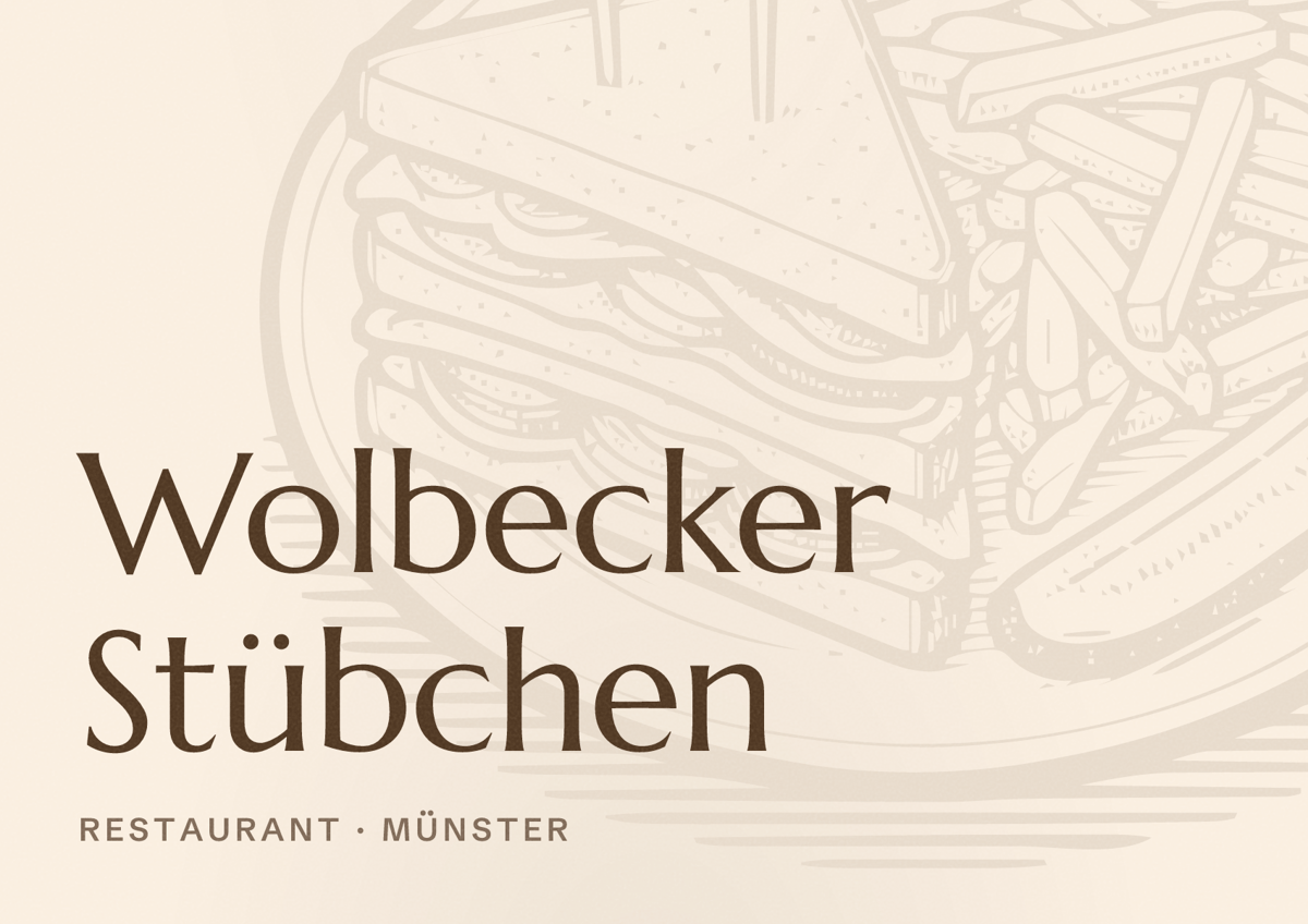 Illustriertes Poster von Wolbecker Stübchen, Restaurant in Münster