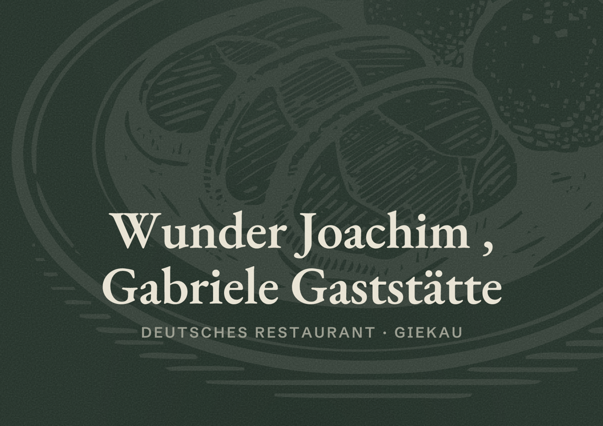 Illustriertes Poster von Wunder Joachim , Gabriele Gaststätte, Deutsches Restaurant in Giekau