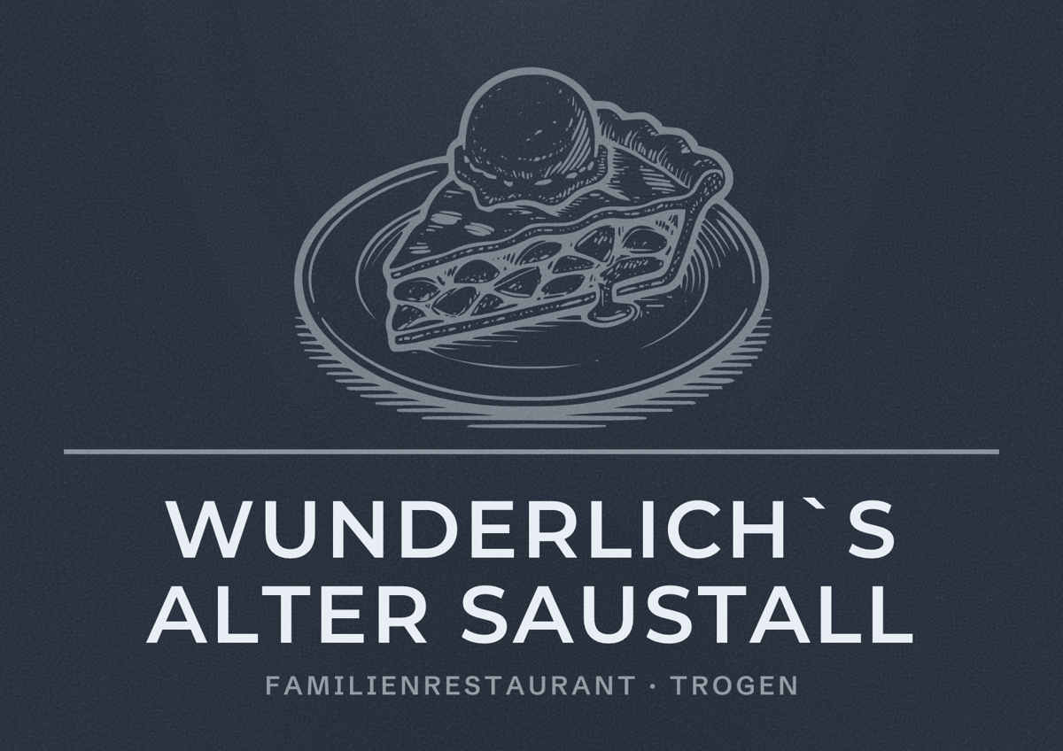 Illustriertes Poster von Wunderlich`s Alter Saustall, Familienrestaurant in Trogen