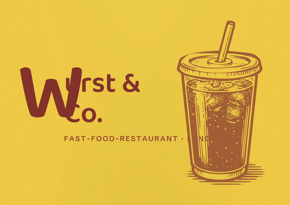 Illustriertes Poster von Wurst & Co., Fast-Food-Restaurant in Langwedel