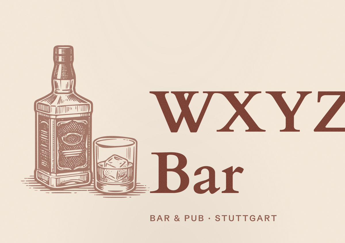 Illustriertes Poster von WXYZ Bar, Bar & Pub in Stuttgart